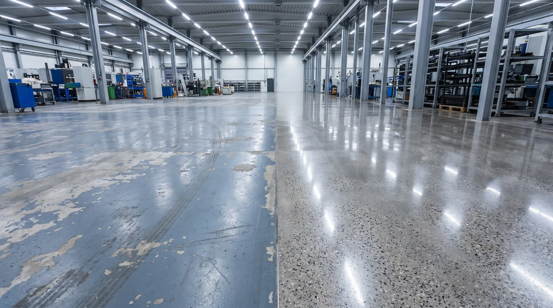 Epoksi kaplama sorunları mı yaşıyorsunuz? Fabrikaların neden beton parlatmaya geçtiğini, geçiş sürecini ve maliyet karşılaştırmasını teknik olarak açıklıyoruz.